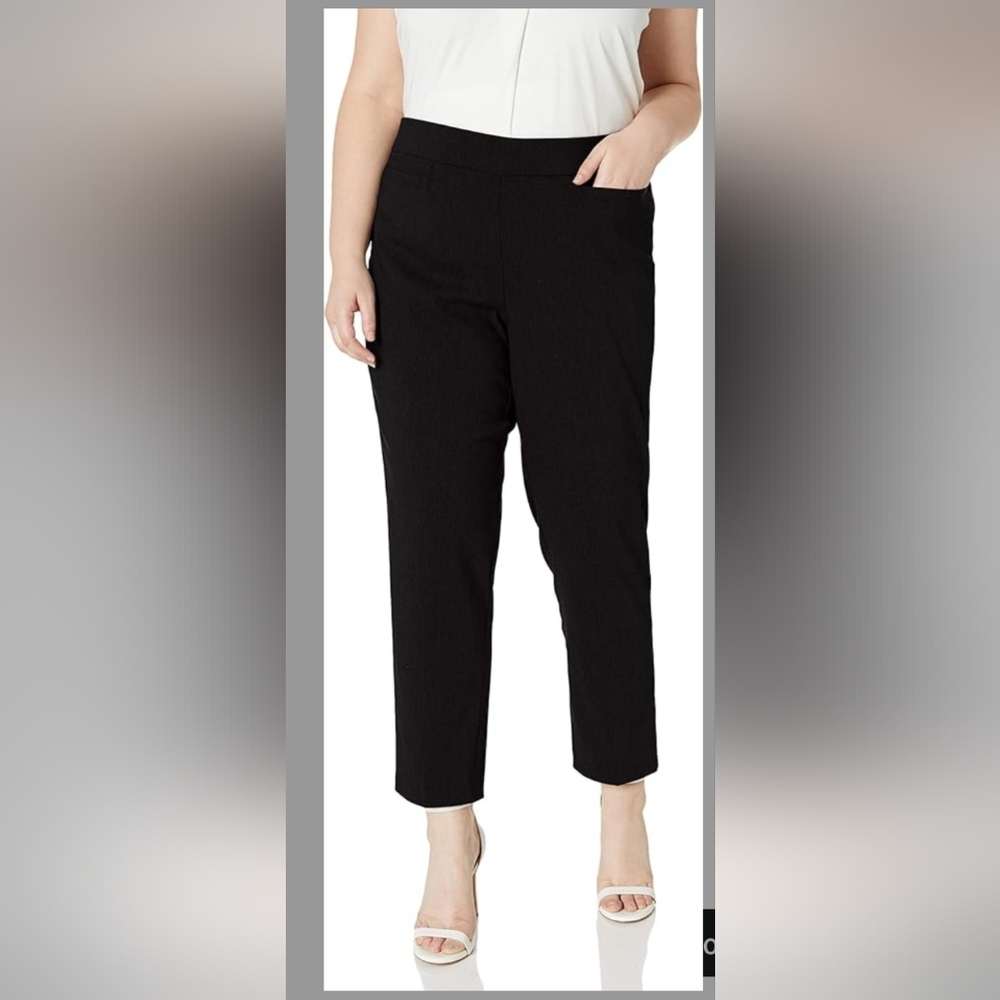 Alfred Dunner Womens Allure Slimming Plus Size Stretch - Modern Fit Pants